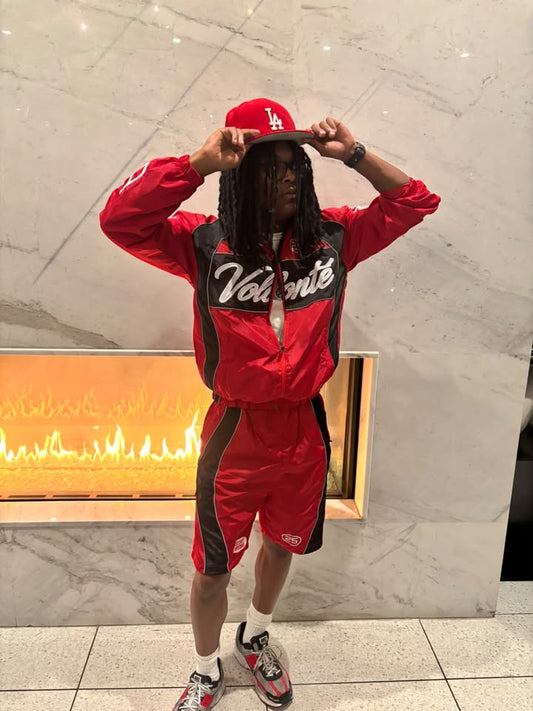 Volonté Crimson Windbreaker Set