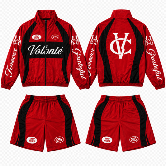 Volonté Crimson Windbreaker Set