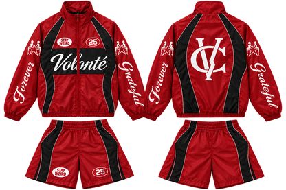 Volonté Crimson Windbreaker Set