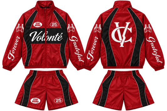 Volonté Crimson Windbreaker Set