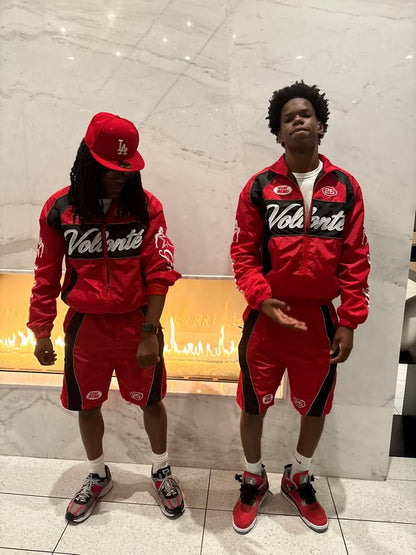Volonté Crimson Windbreaker Set